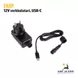 ENJOY 12V verkkolaturi USB-C Ulkokäyttöön - Tarvikkeet riistakameroihin - 6438195019608 - 1