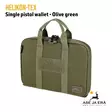 Helikon-Tex Single Pistol Wallet pistoolilaukku, Olive Green, etuviistosta - Reput ja laukut - 5902688033828 - 5