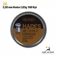 JSB Hades 5,50 ilma-aseluoti 1,03 g 500 kpl rasia - 5,5 mm luodit - 8594180450998 - 2