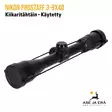 Nikon Prostaff 3-9x40 käytetty kiikaritähtäin - Takaviistosta oikeasivu linssinsuojat paikoillaan - Käytetyt kiikaritähtäimet - 7329018 - 4