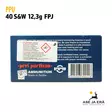 PPU 40 S&W FPJ 12,3g Pistoolipatruuna - Muut pistoolinpatruunat - 8605003800118 - 5
