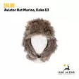 Salon Aviator Hat Merino tummaharm 63 - Metsästyshatut - 6419647052848 - 1