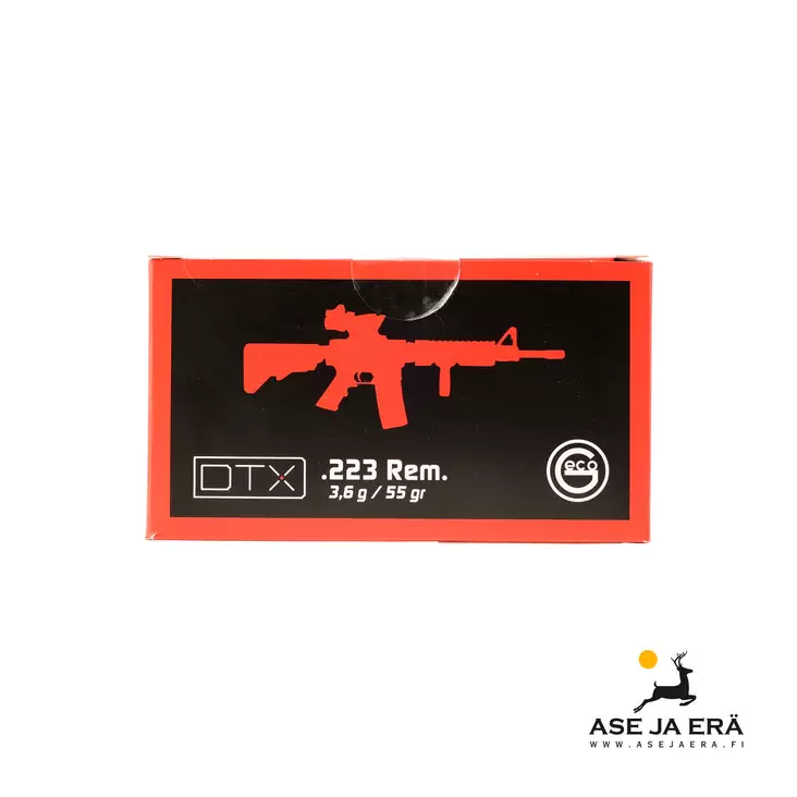 223 Rem Geco DTX 3,6g FMJ patruuna 150kpl - 223 kaliiperi - 4000294192968 - 1