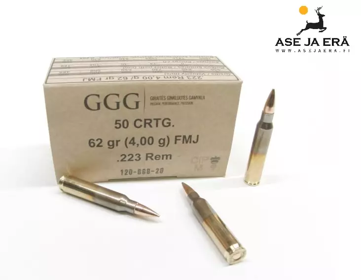 223 REM GGG-Nato 4,0g FMJ patruuna - 223 kaliiperi - 4779032300308 - 1