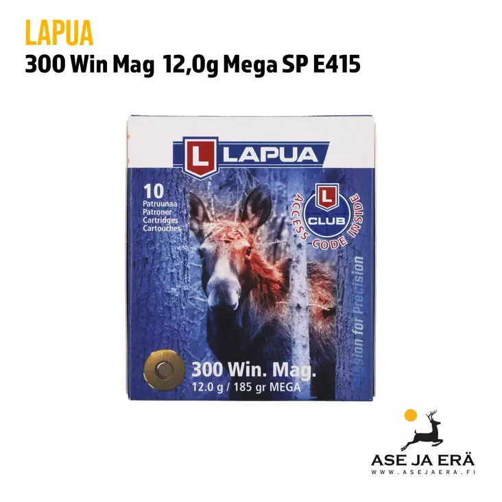 300 Win Mag Lapua 12g Mega kivääripatruuna - Muut kaliiperit - 6418267102698 - 1