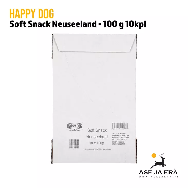 Happy Dog Soft Snack Neuseeland tukkulaatikko - Koiran herkut ja puruluut - 4001967128918 - 1