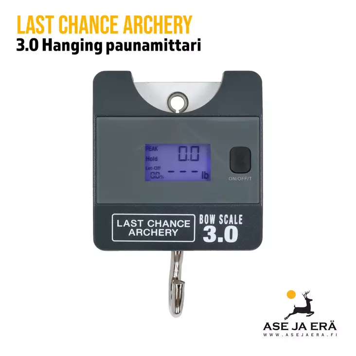 Last Chance Archery Bow Scale 3.0 Hanging paunamittari, yleiskuva edestä - Jousen säätö ja huolto - 853510008628 - 1