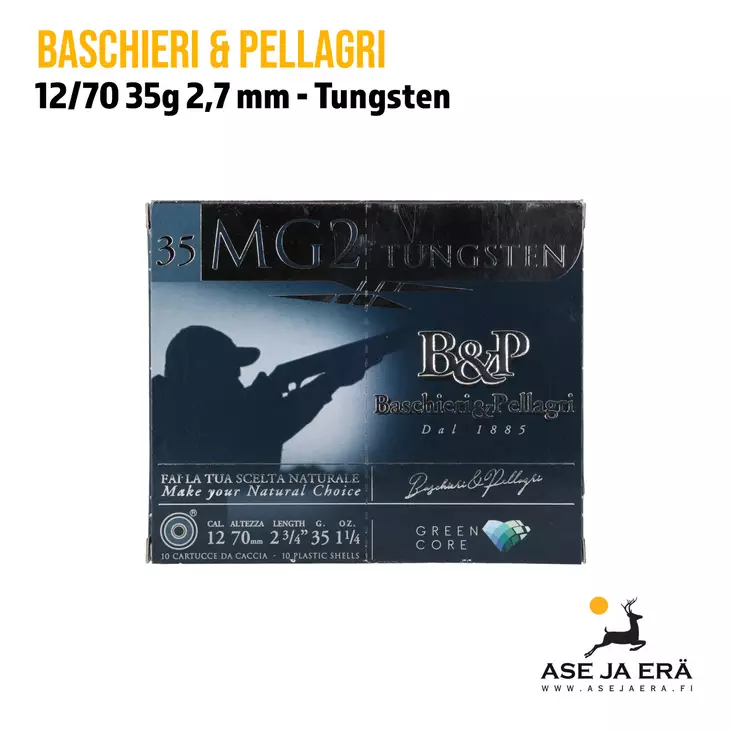 B&P MG2 Tungsten GC 12/70 35g haulikonpatruuna - 12/70 metsästyspatruunat - 8057502100778 - 1