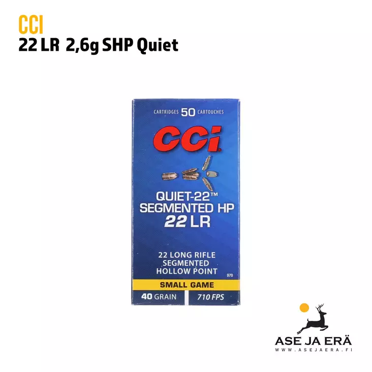 CCI 22LR Segmented HP Quiet 2,6g - 22 LR patruunat - 076683009708 - 1