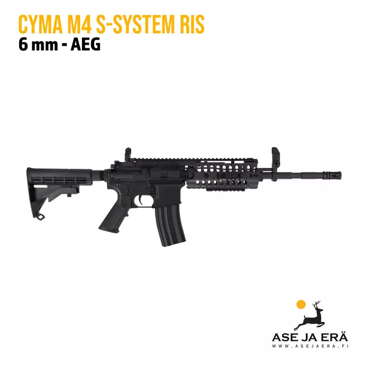 Cyma M4 S-System AEG airsoft-kivääri (metallirungolla) - Kiväärit - CM008 - 1
