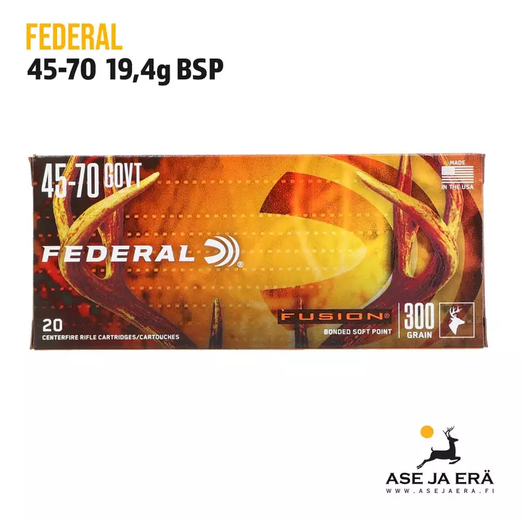 Federal Fusion 45-70 Gov 19,5g SP kiväärin patruuna - Muut kaliiperit - 029465060398 - 1