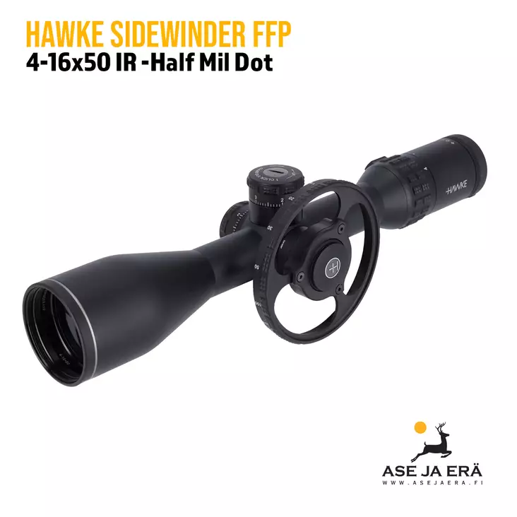 Hawke Sidewinder FFP 4-16x50 IR Half Mil kiikaritähtäin - Hawke kiikaritähtäimet - 5054492174508 - 1