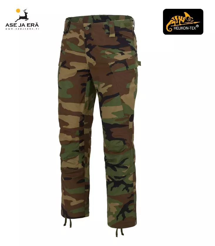 Helikon-Tex SFU Next Mk2 PolyCotton Stretch Ripstop housut, US Woodland - yleiskuva etuviistosta - Housut - 5908218747548 - 1