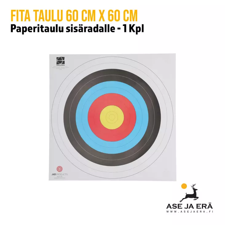 JVD Target Face Fita 60 cm 300 gramman jousiammuntataulu - Paperiset maalitaulut - 8717974318438 - 1
