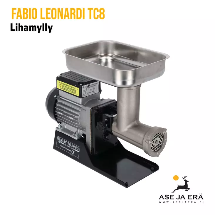 Lihamylly Leonardi TC8 + moottori MR 0 360W - yleiskuva - Lihamyllyt - 6430057520178 - 4