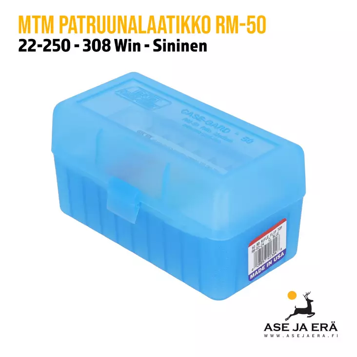 MTM RM-50-24 22-250-308 Win, sininen - Patruunalaatikot, -rasiat ja -levyt - 026057213248 - 1