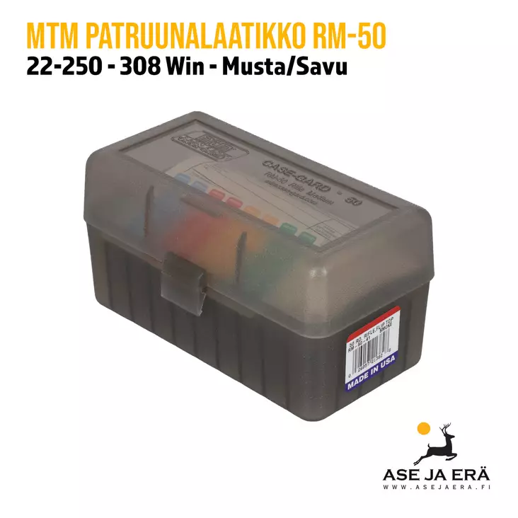 MTM RM-50-41 22-250-308 Win musta/savu - Patruunalaatikot, -rasiat ja -levyt - 026057213828 - 1