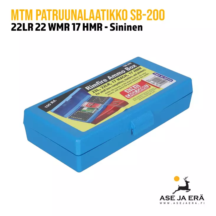 MTM SB-200 22LR-22 Mag patruunalaatikko 200 patruunalle - Patruunalaatikot, -rasiat ja -levyt - 026057220208 - 1