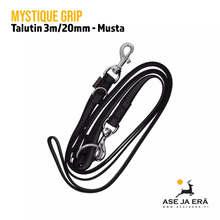 Mystique Grip talutin musta - Koiran ulkoilu - 8585044933498 - 1