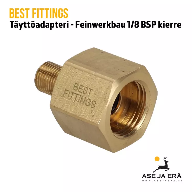 PCP täyttöadapteri 1/8" BSP-uroskierteellä - Feinwerkbau ilma-aseille - Adapterit ja liitäntäsarjat - 03F4AD18 - 2