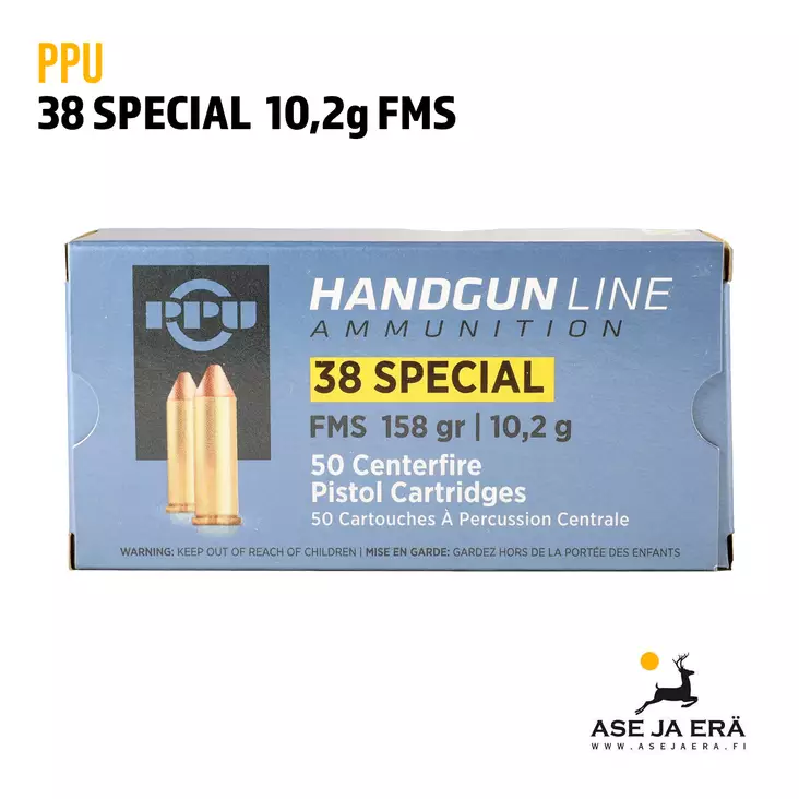 PPU 38 Special FMS 10,2g Revolveripatruuna - Revolverin patruunat - 8605003815938 - 1