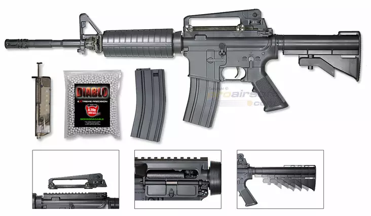 Proairsoft M4A1 Airsoftkivääri Combo - jousitoiminen - Kiväärit - 6430034870418 - 1