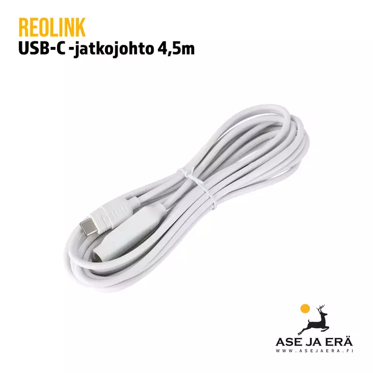 Reolink USB-C -jatkojohto 4,5m Solar Panel -aurinkopaneelille - Tarvikkeet riistakameroihin - 6975253988198 - 1