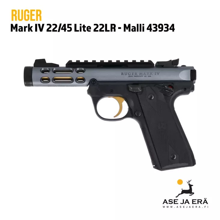 Ruger Mark IV 22/45 Lite 22LR pienoispistooli - Pienoispistoolit - 736676439348 - 6