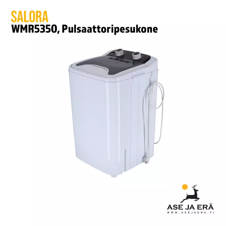 Salora WMR5350 pulsaattoripesukone - yleiskuva etuviistosta - Muut retkeilytarvikkeet - 8719325154528 - 1