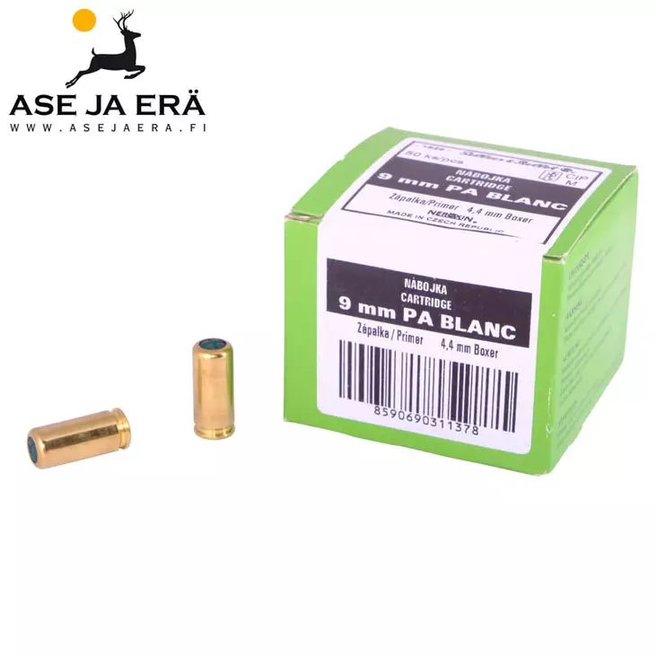 Sellier & Bellot 9mm P.A blank Starttipistoolinpatruuna 50kpl - Starttiaseen patruunat - 8590690311378 - 4