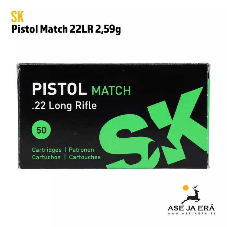 SK Pistol Match 22LR 2,59g 286m/s pienoispistoolipatruuna - 22 LR patruunat - 4023045421148 - 3