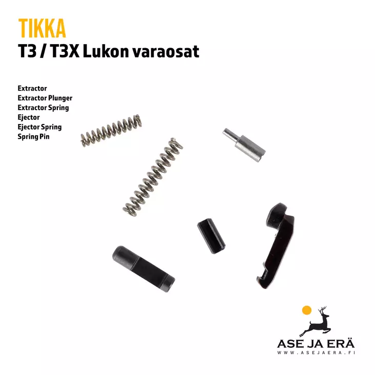 Tikka T3 / T3X lukon osat varaosapussi - Kiväärien osat - 6438053086988 - 1