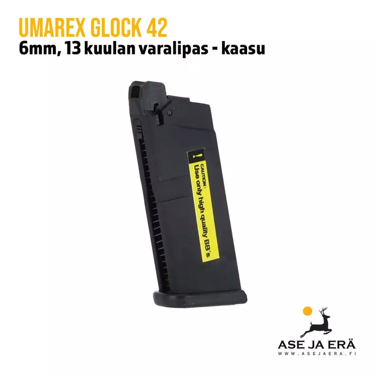 Umarex Glock 42 GBB 6 mm lipas - Lippaat ja lippaanlataajat - 4000844647238 - 1