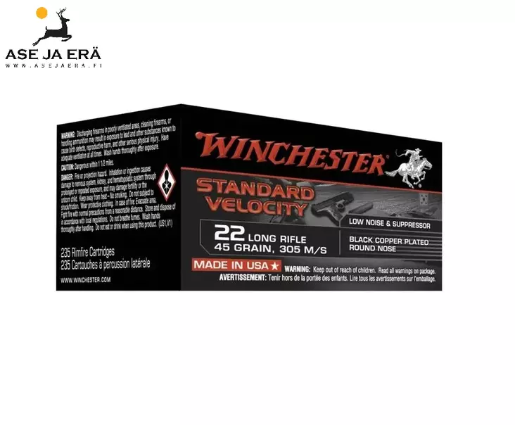 Winchester 22LR Subsonic Standard 2,9g pienoiskiväärin patruuna 235 kpl Rasia - 22 LR patruunat - 020892103788 - 1