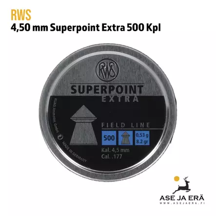 4,5mm RWS Superpoint Extra 500kpl - 4,5 mm ilmakivääriluodit - 4000294136719 - 2