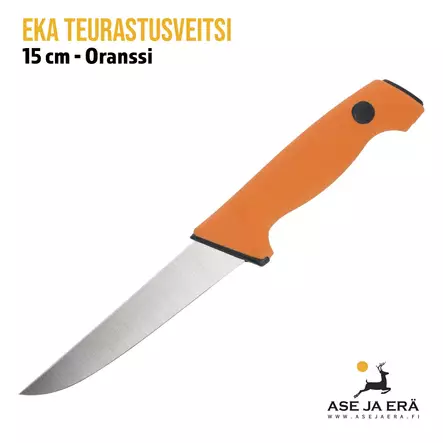 EKA teurastusveitsi oranssi, 15cm - yleiskuva yläviistosta - Lihaveitset - 7391537300309 - 2