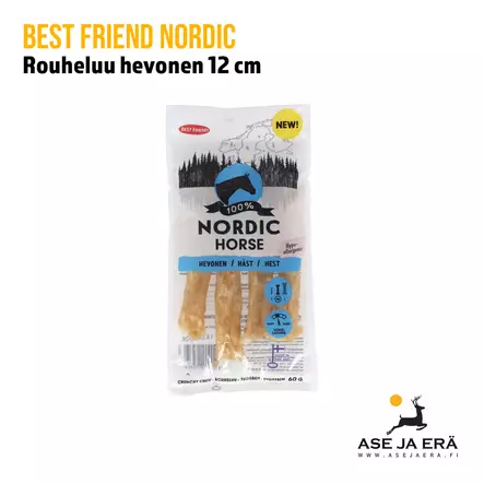 Best Friend Nordic Hevonen 12cm 4kpl 60g - Koiran herkut ja puruluut - 5700551172359 - 1