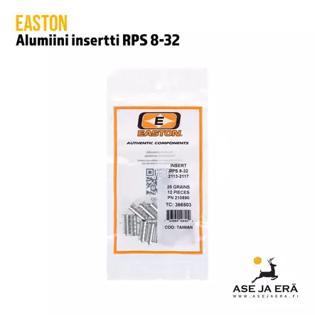 Easton RPS 8-32 alumiininuolen insertti 12kpl - Insertit - 723560108909 - 2