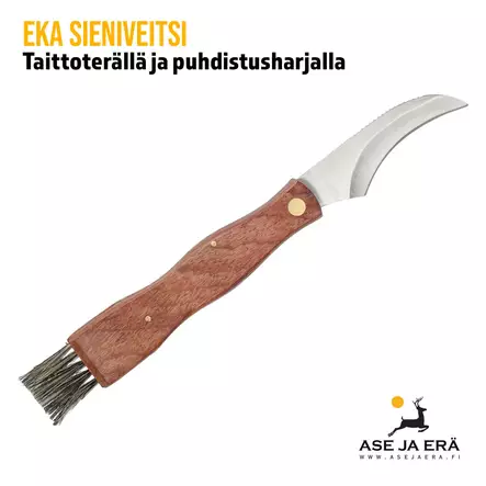 EKA Sieniveitsi taittoterällä ja puhdistusharjalla sivulta - Muut veitset - 7391537610149 - 1