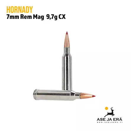 Hornady Outfitter 7mm Rem Mag 9,7g CX kiväärin patruuna - Muut kaliiperit - 090255719819 - 2