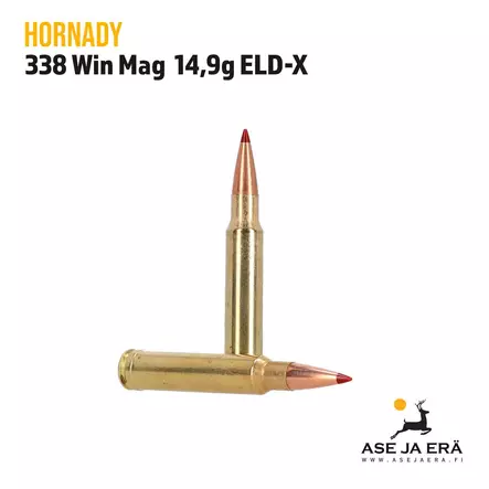 Hornady Precision Hunter 338 Win Mag 14,9g ELD-X kiväärin patruuna - Muut kaliiperit - 090255822229 - 2