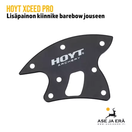 Hoyt Xceed Weight Plate lisäpainon kiinnike barebow jouseen - Lyhyet stabilisaattorit - 889374310089 - 1