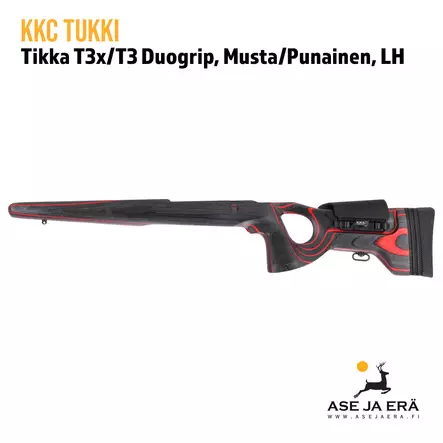 KKC Tikka T3x/T3 Musta/Punainen Duogrip Vasenkätinen LH - Yleiskuva - Tukit ja muunnossarjat - 7073257009839 - 1