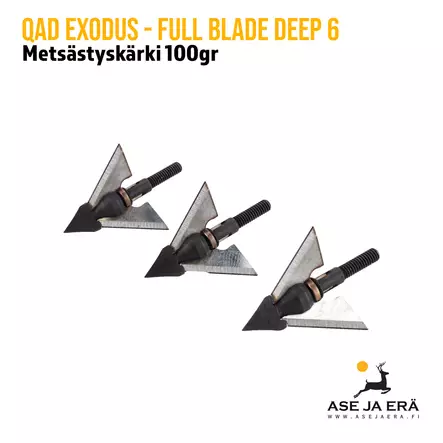 QAD Exodus Deep Six metsästyskärki 3 kpl - Metsästyskärjet - 710504037159 - 2