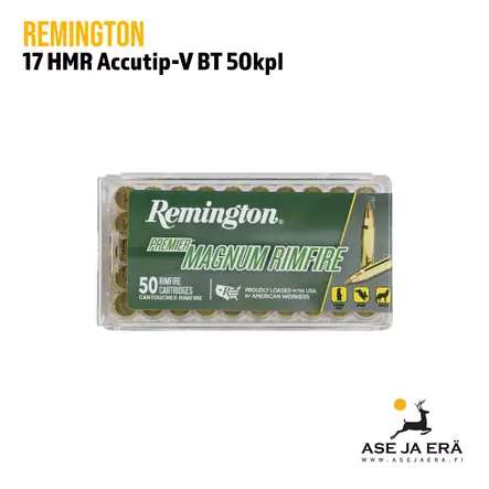 Remington 17HMR Accutip 1,1g pienoiskiväärinpatruuna - 17HMR patruunat - 047700010809 - 1