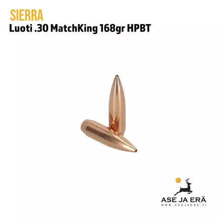 Sierra MatchKing .30/7.62mm (.308) 168gr HPBT 100 kpl - .30 luodit - 092763022009 - 4