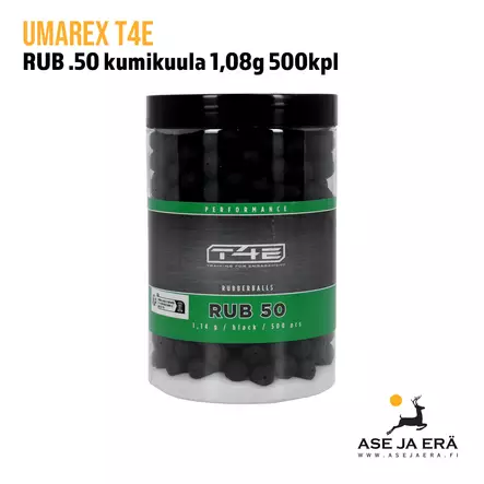 Umarex T4E RUB .50 kumikuula 1,08g purkki edestä - T4E kuulat ja kaasut - 4000844643889 - 1