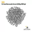 5,5mm H&N Baracuda Green 0,84g 200 kpl ilmakivääriluoti - 5,5 mm luodit - 4047058015019 - 4