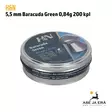 5,5mm H&N Baracuda Green 0,84g 200 kpl ilmakivääriluoti - 5,5 mm luodit - 4047058015019 - 5