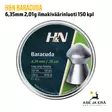 H&N Baracuda 6,35mm 2,01g ilmakiväärinluoti 150 kpl - yleiskuva yksi rasia - 6,35 mm luodit - 4047058019529 - 1